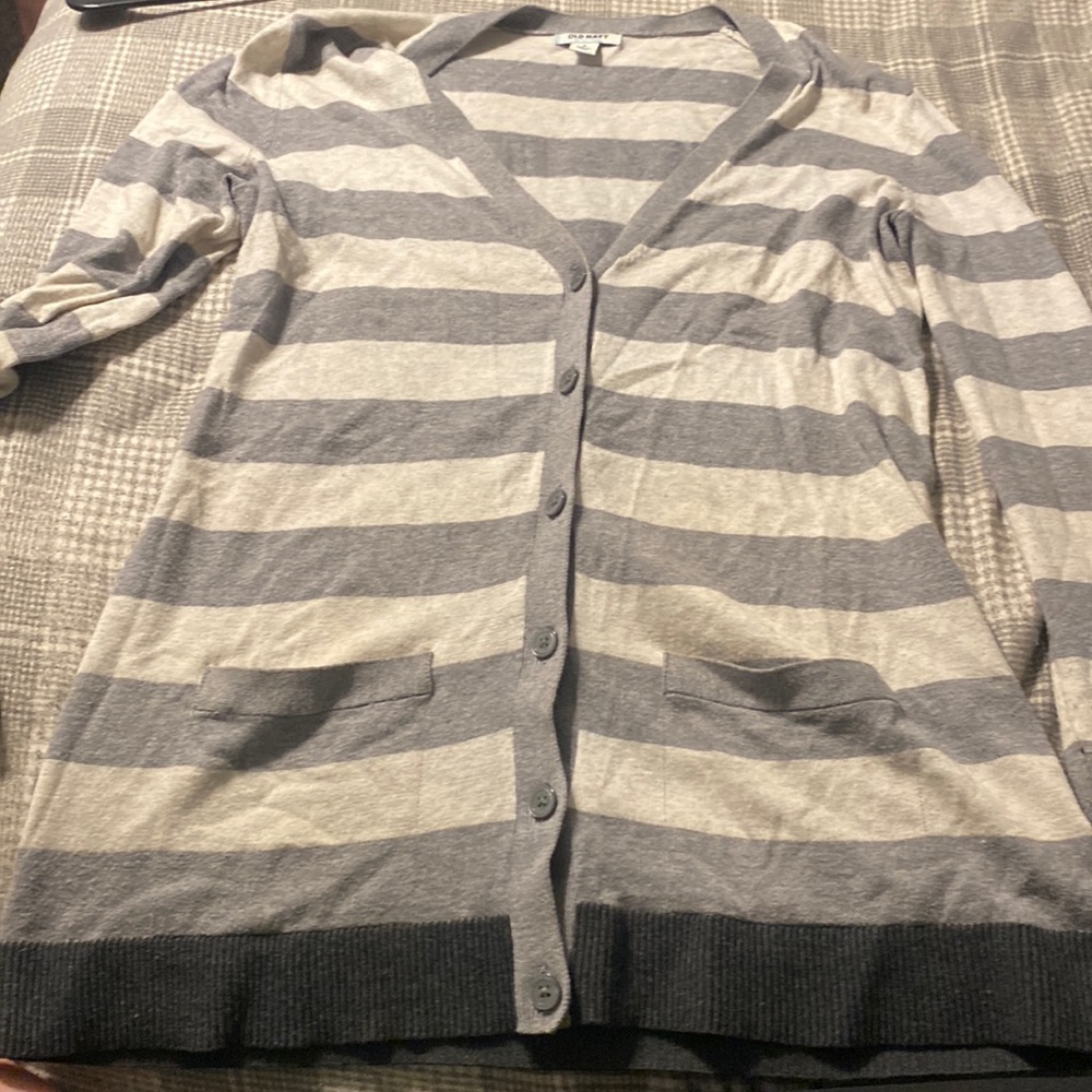 Old navy size m striped cardigan